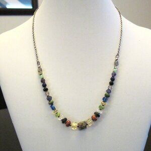 Gemstone & Silver Necklace